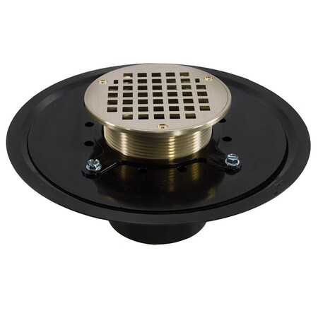 Jones Stephens 3in. Heavy Duty ABS Drain Base with 3-1/2in. Metal Spud and 6in. Nickel Bronze Strainer D51064